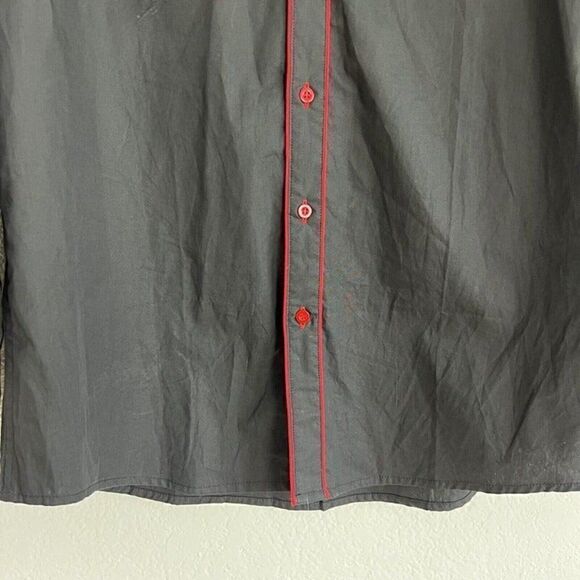 Coofandy Mens Button Front Shirt Western American Flag Long Sleeve Collar Large - Picture 6 of 10